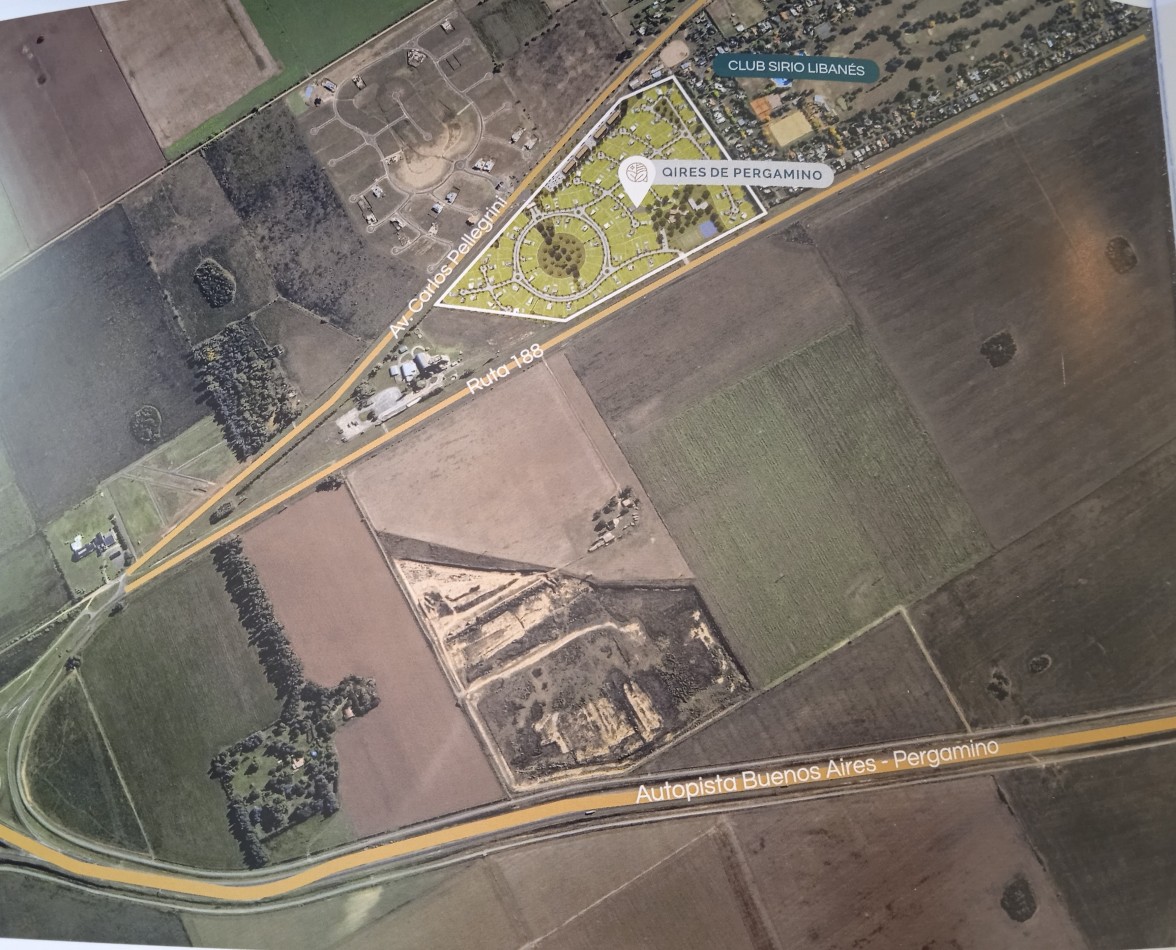 Pergamino Terrenos en venta - Barrio Privado Aires de Pergamino - Av. Pellegrini y Ruta 188 