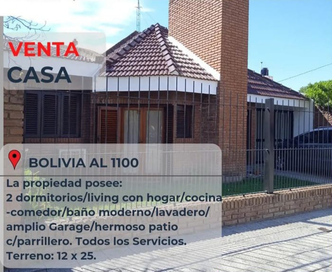 Pergamino Casa en venta  Bolivia al 1100