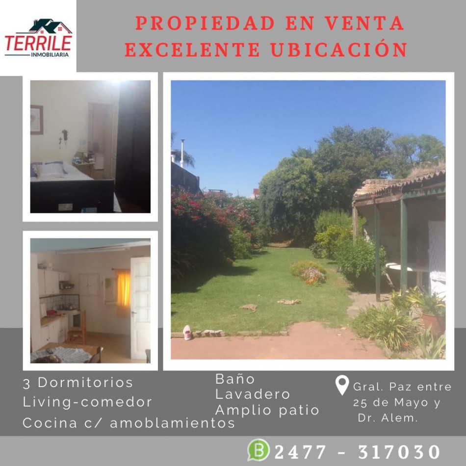 Pergamino Casa - 3 Dorm Gral. Paz entre 25 de Mayo y Dr. Alem 