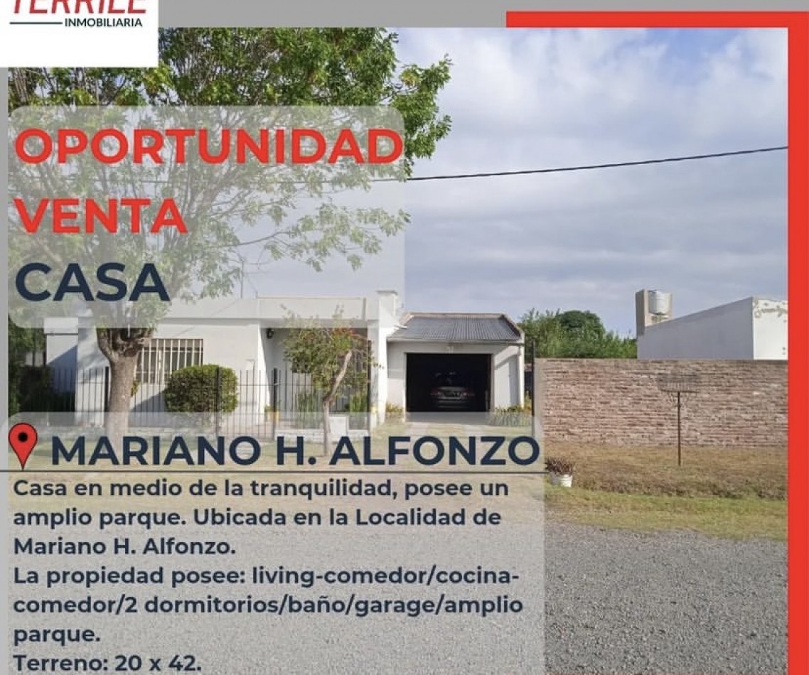Mariano H. Alfonzo Casa en venta - La Tradicion al 1700 