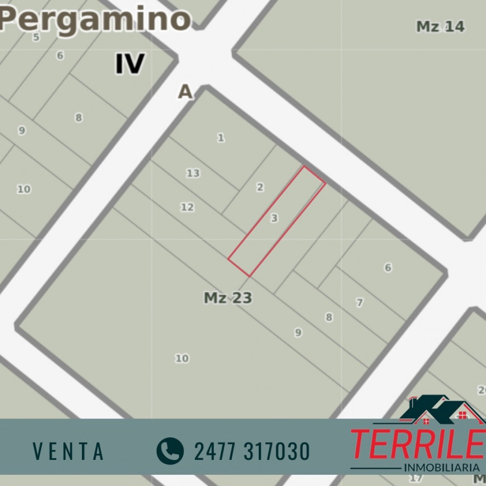 Rancagua Excelentes Terrenos en venta - Calle Mitre y Burgos 