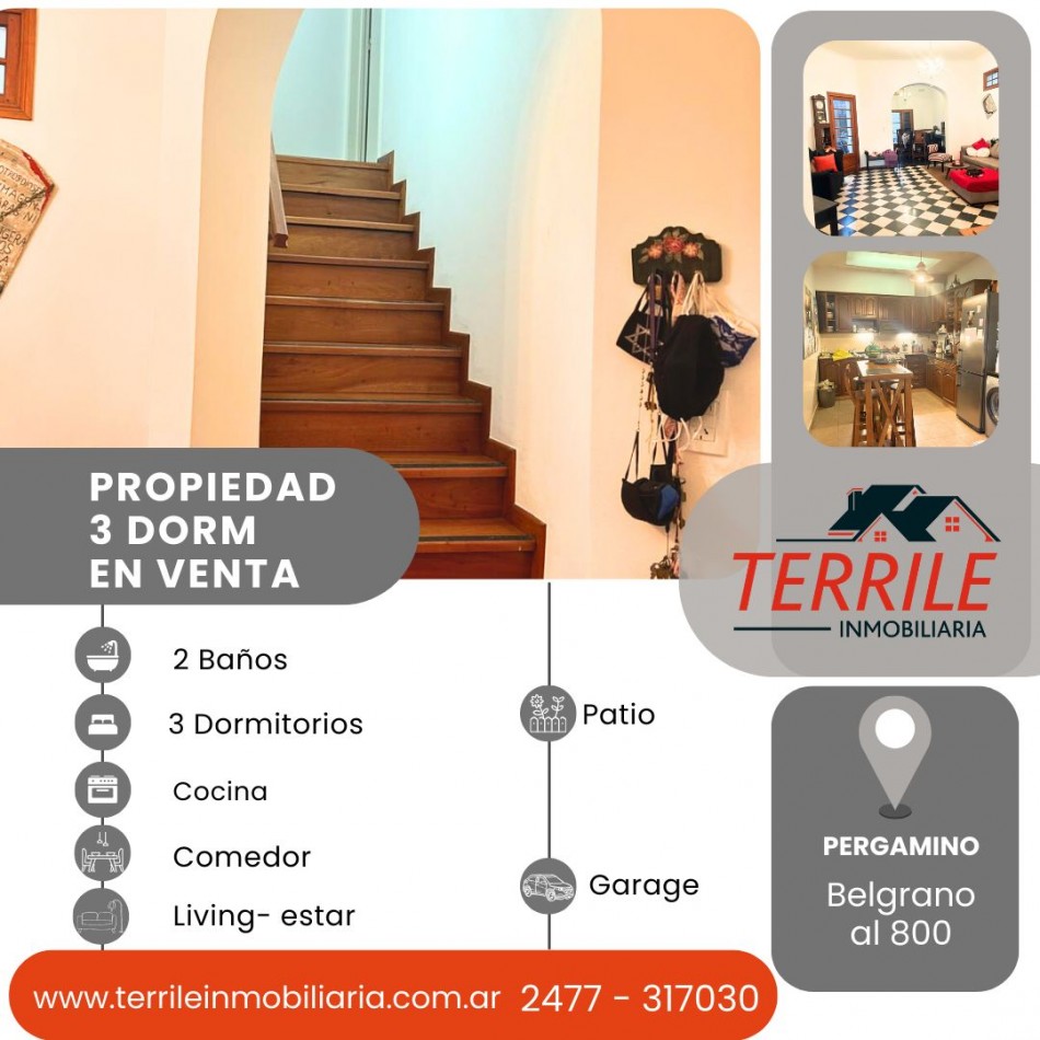 Pergamino Excelente Propiedad en venta 3 Dorm - Zona centrica - Belgrano al 800 