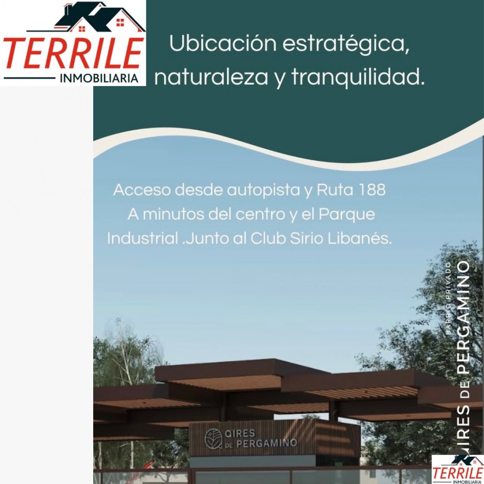 Pergamino Terrenos en venta - Barrio Privado Aires de Pergamino - Av. Pellegrini y Ruta 188 