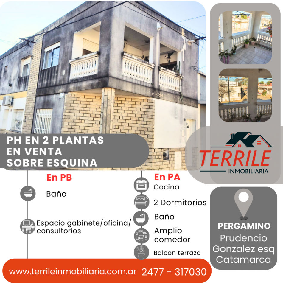 Pergamino PH en 2 Plantas en venta - Prudencio Gonzalez esq. Catamarca 