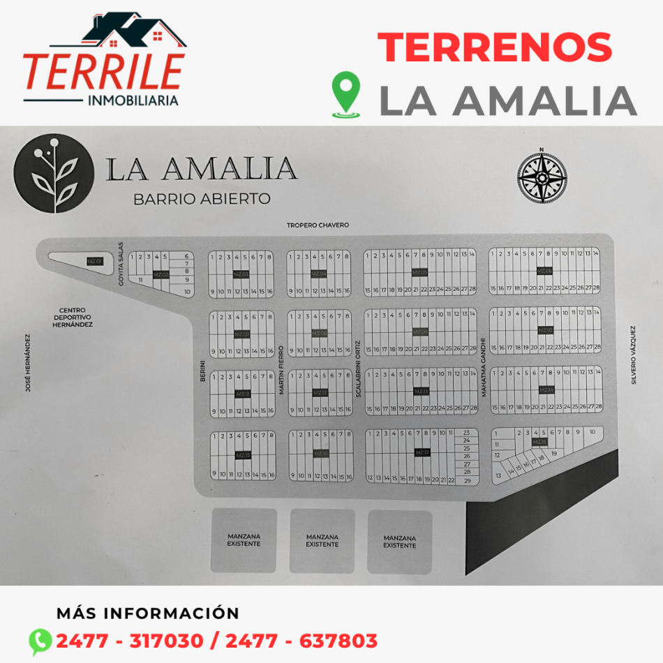 Pergamino Terrenos en venta - Barrio Abierto La Amalia 