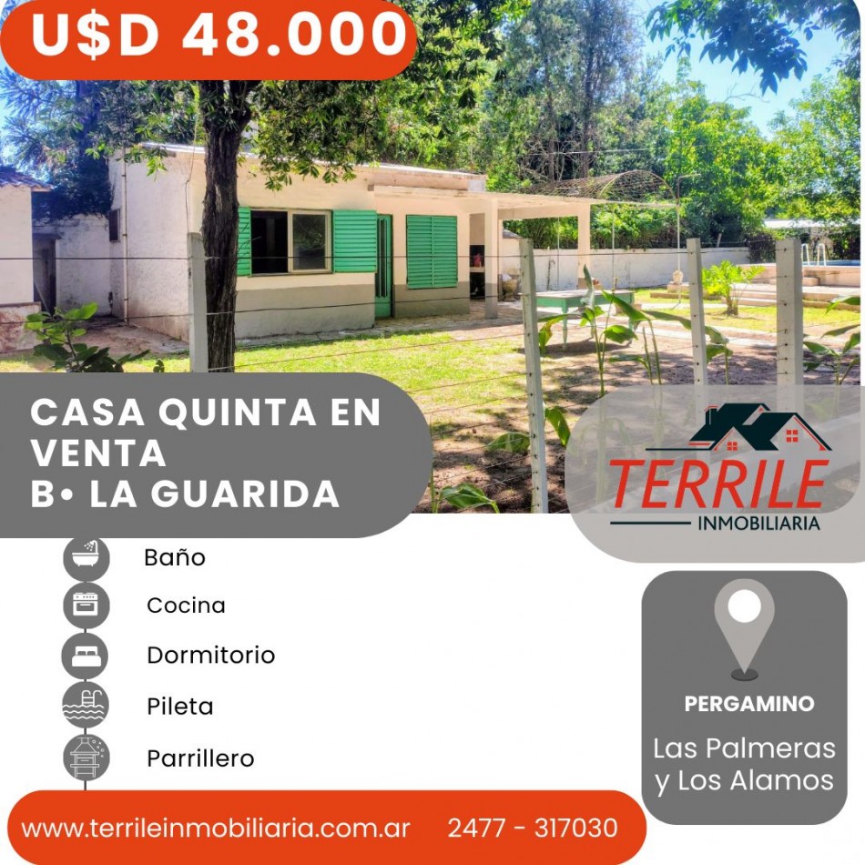 Casa Quinta La Guarida Los Alamos y Las palmeras a 100 mts de R 188