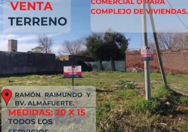 Pergamino Terreno en venta sobre esq. - Bv. Almafuerte y Ramon Raimundo