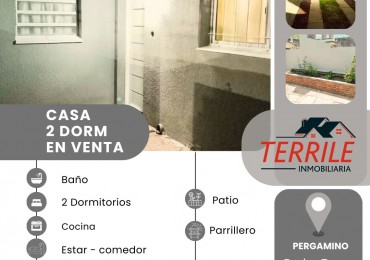 Pergamino Casa de 2 Dorm en venta - Pedro Torres al 1100