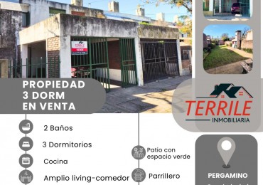 Pergamino Casa 3 Dorm en venta - Scalabrini Ortiz al 800 - B° Gral. San Martin 