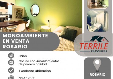 Rosario Excelente Monoambiente en venta - Italia al 300 